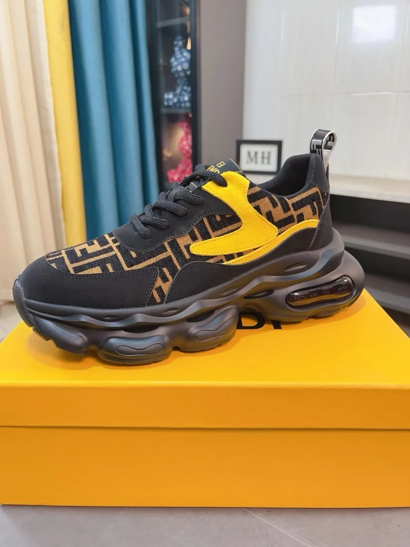 Men's shoes 💰438🌹🌹【fendi Fendi】: 🔝High-end brand of men's shoes: high-top series: official website 1:1 latest masterpiece: the upper is made of brand fabric with imported cowhide technology, ➕🐑made in sheepskin👍, making walking more convenient and comfortable, a stunning work, compared with the official quality, the beautiful 1:1 replica [color]! Create a fashionable personality to set off your uniqueness! A must-have for trendy men! 🔥Size: 38-44.